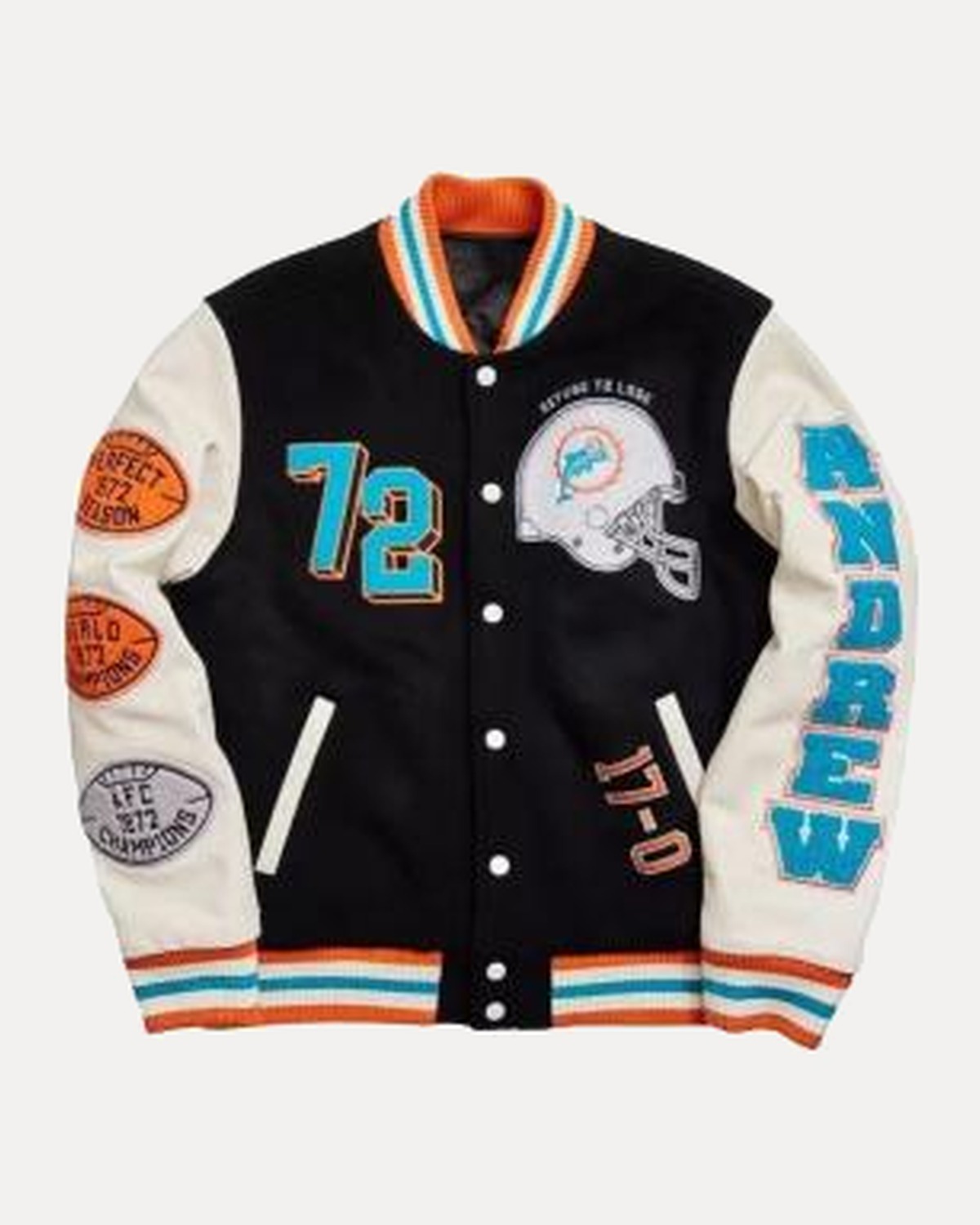 Black & Cream Varsity Jacket