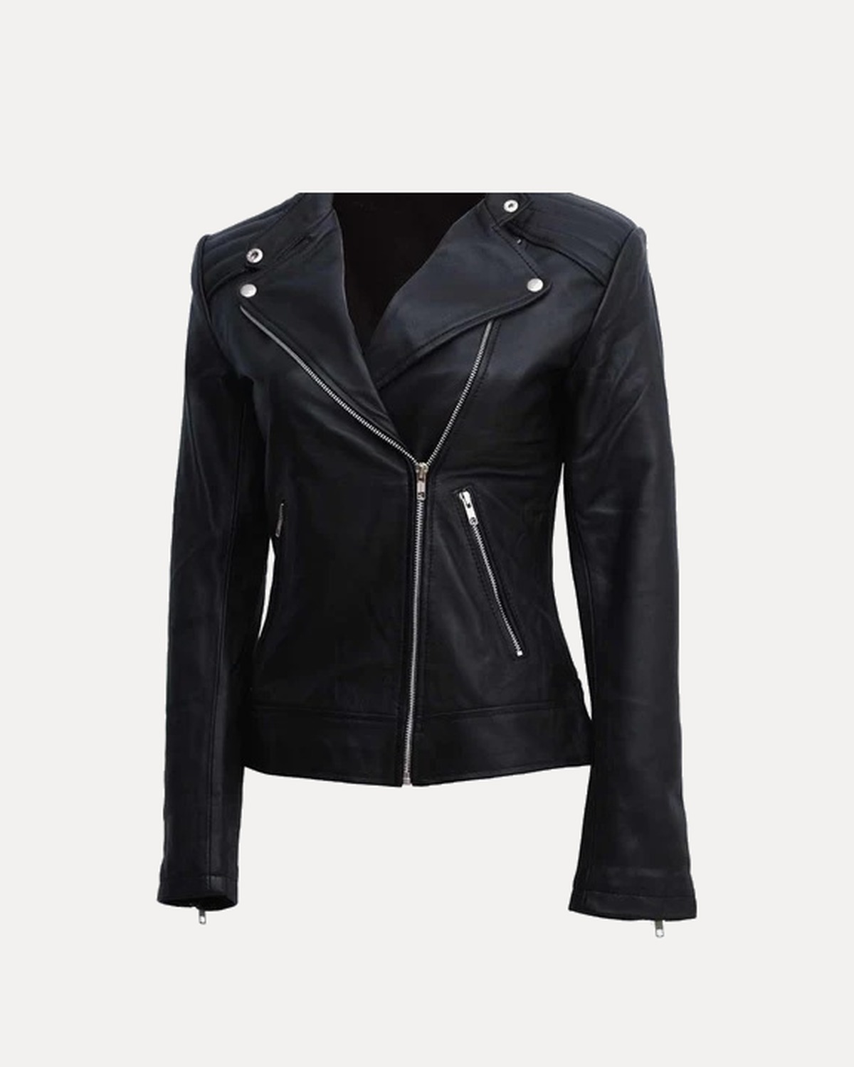 Asymmetric Zip Moto Jacket