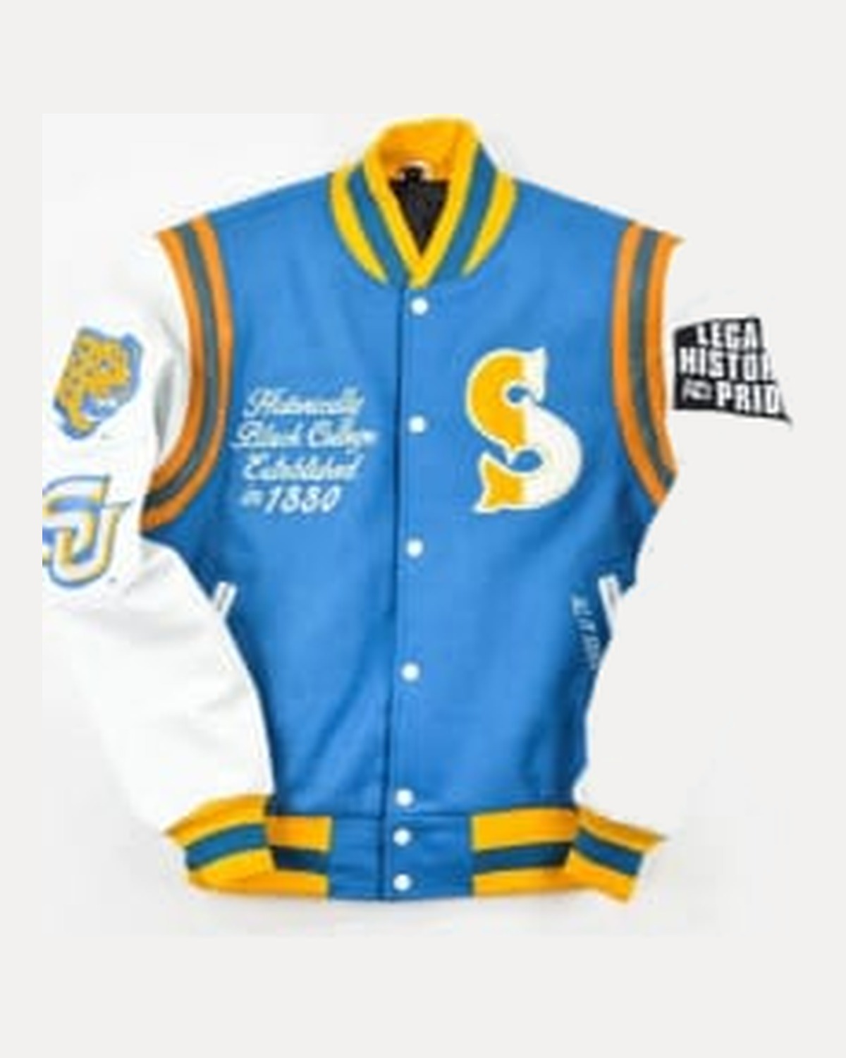 Sky Blue & White Varsity Jacket